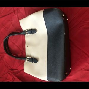 Black and off white tote katespade